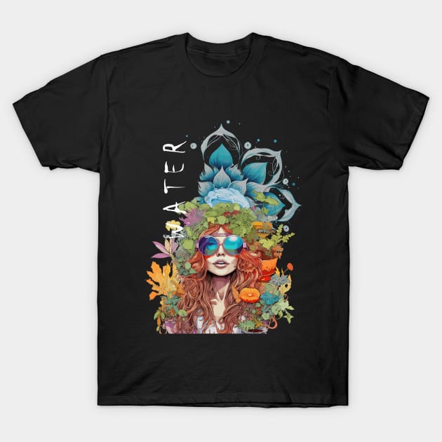 Hippie girl water element T-Shirt by merchbykaez